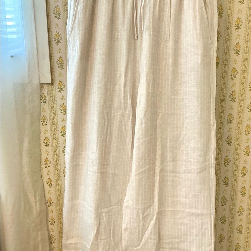 Time and Tru Light Beige Drawstring Pants